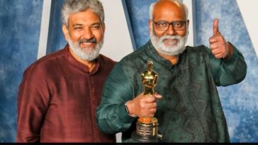 SS Rajamouli And Oscar Winner MM Keeravaani In A BlockbusteRRR Pic From The After Party