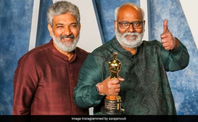 SS Rajamouli And Oscar Winner MM Keeravaani In A BlockbusteRRR Pic From The After Party