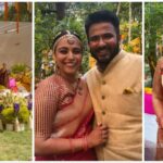 Swara Bhasker canaliza a una novia telugu con sari para la velada musical carnática, posa con Fahad Ahmad.  ver fotos