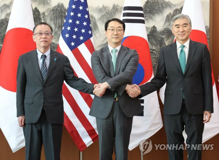 (LEAD) S. Korea, U.S., Japan urge international community to repatriate N. Korean workers