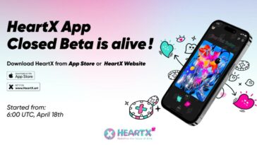 El mercado de obras de arte y la plataforma comunitaria HeartX anuncian la beta de cierre del producto de la aplicación Criptomonedas e ICOs