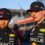 BAKU, AZERBAIJAN - APRIL 28: Second placed qualifier Max Verstappen of the Netherlands and Oracle