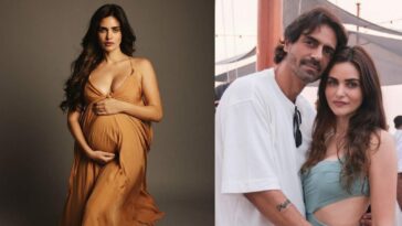 La novia de Arjun Rampal, Gabriella Demetriades, debuta con panza y anuncia su segundo embarazo con fotos de maternidad