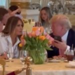 Melania Trump se unió a Donald Trump para el brunch de Pascua en Mar-a-Lago