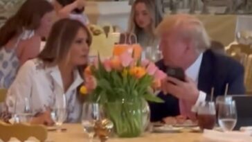 Melania Trump se unió a Donald Trump para el brunch de Pascua en Mar-a-Lago