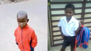 Los cuerpos mutilados de Nqobile Zulu (izquierda), 5, y su amigo, Tshiamo Ramanye (derecha), 6, fueron encontrados el jueves por la mañana.