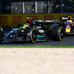 MELBOURNE, AUSTRALIA - APRIL 02: Lewis Hamilton of Great Britain driving the (44) Mercedes AMG
