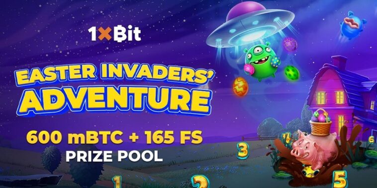Únase al torneo de tragamonedas Easter Invaders' Adventure y gane premios criptográficos en 1xBit