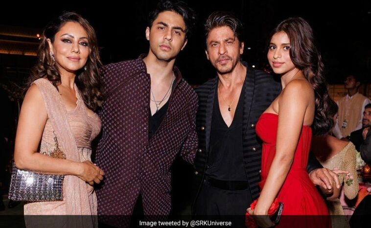 Viral: Inside Pic From Ambani Event, Featuring Shah Rukh Khan And Gauri With Kids Aryan, Suhana