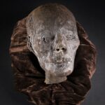 Peculiar: una rara cabeza egipcia momificada de 2.800 años que fue traída al Reino Unido por un soldado británico durante la Primera Guerra Mundial ha salido a la venta.