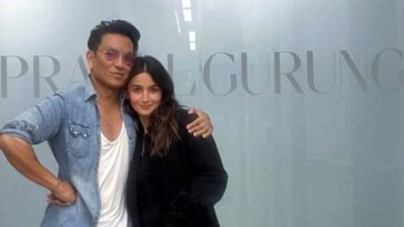 Alia Bhatt posa con Prabal Gurung para adaptarse antes de Met Gala 2023, comparte un adelanto del vestido