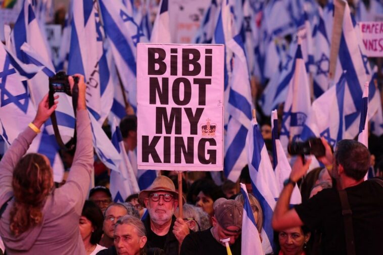 Crisis judicial en Israel: los manifestantes se manifiestan contra las reformas judiciales por 18ª semana