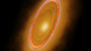 Fomalhaut es la estrella más brillante de la constelación austral de Piscis Austrinus.  En la foto, una nueva imagen combinada de Fomalhaut con sus cinturones.