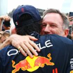 BAKU, AZERBAIJAN - APRIL 30: Race winner Sergio Perez of Mexico and Oracle Red Bull Racing