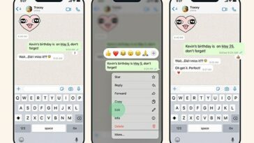 WhatsApp ha lanzado un botón de edición para los momentos en los que te equivoques o simplemente cambies de opinión