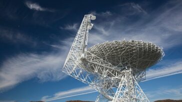 El Telescopio Robert C. Byrd Green Bank (en la foto) es uno de los tres telescopios que capturarán el 'mensaje alienígena' que se decodificará como práctica para cuando los extraterrestres hagan contacto real con la Tierra.