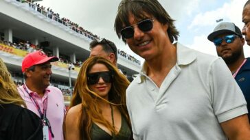 Shakira y Tom Cruise juntos en el Gran Premio de Fórmula Uno de Miami