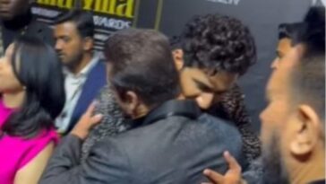 Vicky Kaushal reacciona después de que aparece en línea un video de los guardaespaldas de Salman Khan empujándolo, recibe un abrazo del actor en un nuevo clip