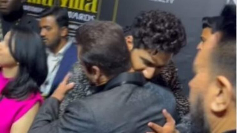 Vicky Kaushal reacciona después de que aparece en línea un video de los guardaespaldas de Salman Khan empujándolo, recibe un abrazo del actor en un nuevo clip