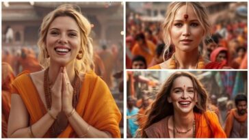 AI imagina a Scarlett, Emilia Clarke y otras actrices de Hollywood en un "viaje espiritual por la India".  ver fotos