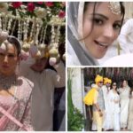 Boda de Sonnalli Seygall: la novia se ve impresionante en rosa;  Shama Sikander comparte videos de Gurdwara