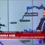 Colapso de importante presa en el sur de Ucrania, Moscú y Kiev se culpan mutuamente