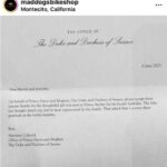 La carta de agradecimiento de Meghan y Harry después de que una tienda de Montecito entregara una bicicleta gratis por su cuarto cumpleaños el mes pasado