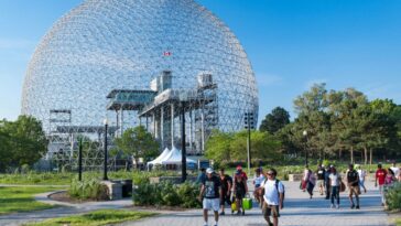 MONTREAL, QUEBEC, CANADA - 2017/06/11: The Biosphere. The famous place is a museum dedicated to the