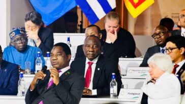 President Cyril Ramaphosa at the closing ceremony of the New Global Financing Pact Summit in Paris, France. Photo: Twitter/Presidency