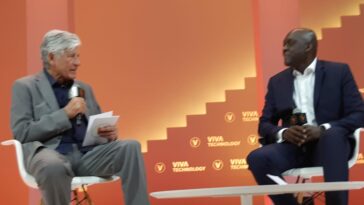 Publicis Groupe chairman and Vivatech founder Maurice Levy with Makhtar Diop managing director of IFC, World Bank Group  credit: Brett Kline