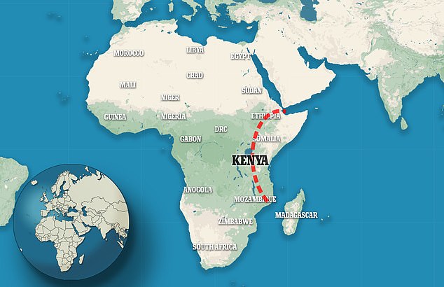 ¿África podría dividirse por la MITAD?  La grieta de 2,000 millas se ensancha una pulgada cada año