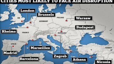 Es más probable que las ciudades europeas sufran interrupciones en el aire este verano