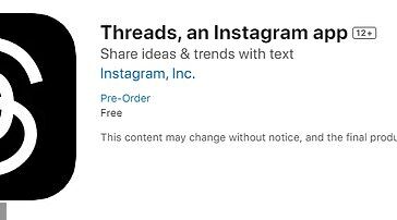 Threads está actualmente disponible para pre-pedido para usuarios mayores de 12 años en la App Store