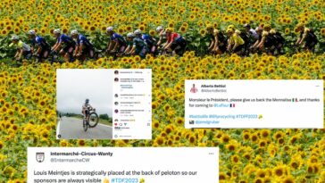Tuits del día de descanso del Tour de Francia: Los ciclistas en las piscinas, la locura de Lidl y Movistar perfeccionan un baile