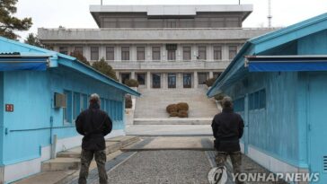 (LEAD) N. Korean soldiers in truce village armed with pistols: sources