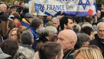 Paris protest against anti-Semitism November 2023  credit: Brett Kline