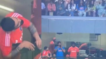 Internet reacciona cuando Virat Kohli intenta encontrar a Anushka Sharma durante el partido India vs Nueva Zelanda: son tan lindos