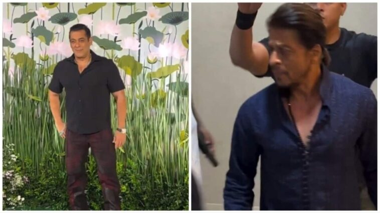Shah Rukh Khan luce un look étnico para la fiesta de Diwali de Arpita Khan Sharma, Salman Khan llega con estilo a la fiesta de su hermana