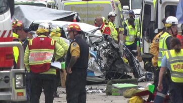 Accidente de Lithgow: dos muertos y una DOCENA de personas heridas en un devastador choque en cadena de cinco coches en la Great Western Highway, cerca de las Montañas Azules, Nueva Gales del Sur