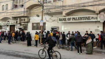 Bank of Palestine in Gaza credit: Reuters Abed Rahim Khatib