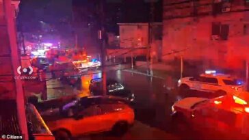 La policía llegó a una casa de Queens el domingo por la mañana después de un apuñalamiento que dejó tres muertos y dos agentes heridos.