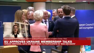 "Histórico": la UE eligió ser un "actor geopolítico" al conceder a Ucrania las conversaciones sobre su membresía