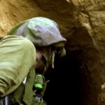 Israeli soldier at tunnel opening credit: Reuters