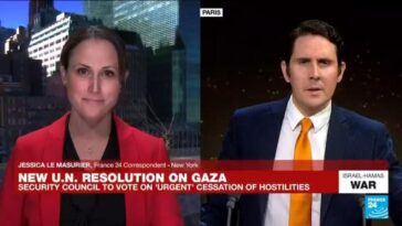 Jessica Le Masurier informa sobre los esfuerzos en curso del Consejo de Seguridad de la ONU para negociar una suspensión de las hostilidades en Gaza