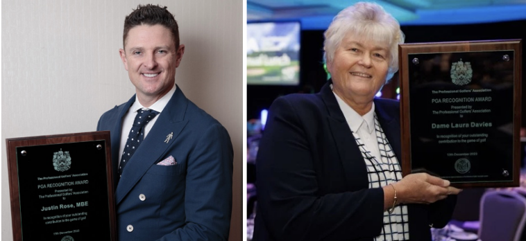 Justin Rose y Laura Davies reciben los premios de reconocimiento de la PGA - Noticias de golf |  Revista de golf