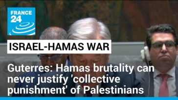 La brutalidad de Hamás nunca podrá justificar el "castigo colectivo" de los palestinos, dice el jefe de la ONU