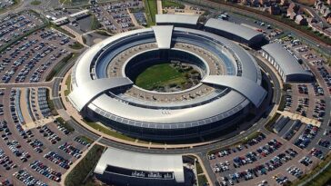 Una imagen aérea de la Sede de Comunicaciones del Gobierno (GCHQ) en Cheltenham, Gloucestershire