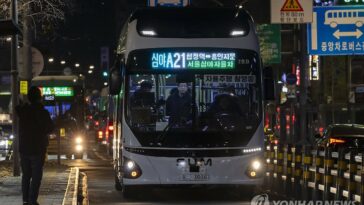 Seoul launches regular nighttime self-driving bus service