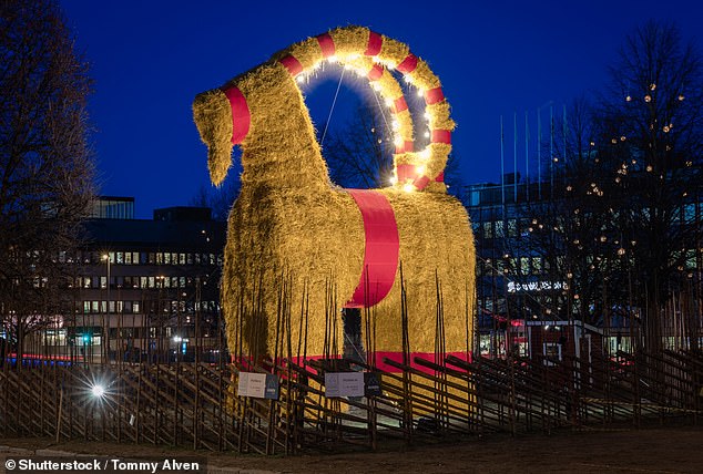 La ciudad de Gävle en Suecia es quizás mejor conocida como el hogar de una cabra de paja gigante.  Erigido cada año alrededor de Navidad.