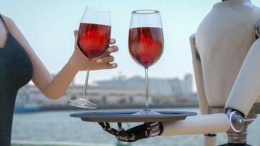 Los robots pronto podrían ayudarte a elegir tu vino, ya que un estudio revela que la IA puede identificar el origen y la cosecha del plonk con un 100% de precisión (imagen de archivo)